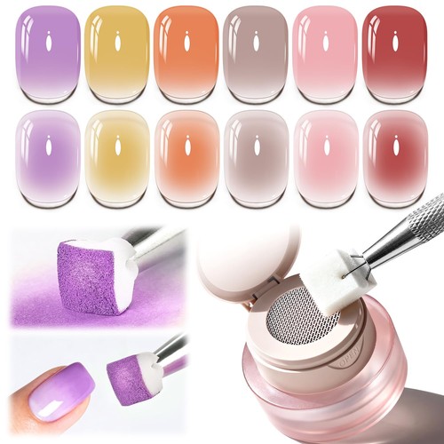 Smalto gel ombre pat kit - gel, 6